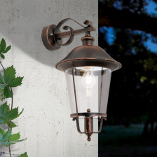 Настенный уличный светильник Orion Leuchten AL 11K/360.01 schwarz-kupfer abwrts