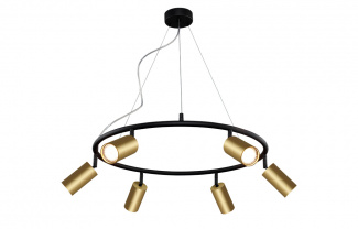 Светильник подвесной Crystal Lux CLT 015C6 D600 BL-GO