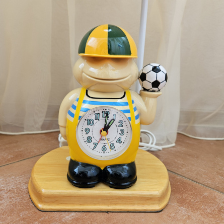 Детский светильник настольная лампа часы будильник Футболист Orion LA 4K/1014 фото 2
