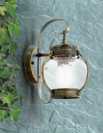 Настенный уличный светильник Orion AL 11-1165 schwarz-gold фото 2