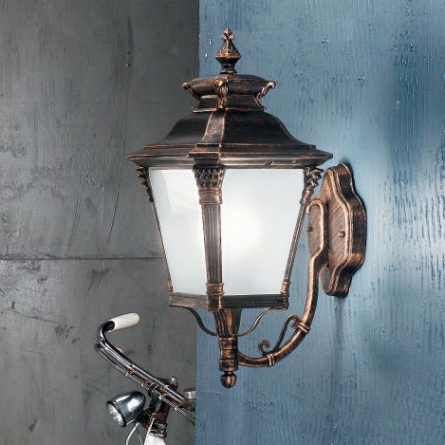 Настенный уличный светильник Orion Leuchten AL 11-1138/1 Patina/aufwarts фото 1