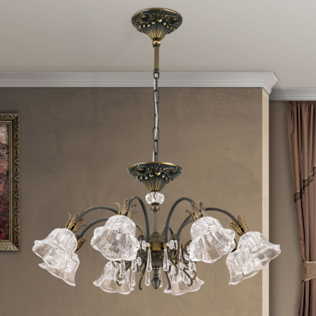 Потолочная люстра Orion La Boheme LU 2392/8 Altpatina/479 Schliff фото 1