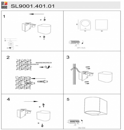 Настенный светильник уличный Borgo SL9001.401.01 фото 2