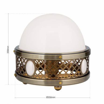 Лампа настольная Orion LA 4-1125/1/250 Patina/480 opal-glnzend фото 3