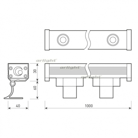 Прожектор уличный LINE WALLWASHER 023623 фото 2