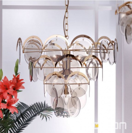 Люстра Orion Rauchglas LU 1108/9+1 gold/293 rauch фото 1