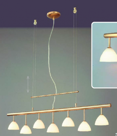 Люстра Orion LU 1597/7 gold-matt/438 opal фото 1